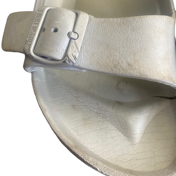 Birkenstock Grey Foam Arizona Ava Double Strap Sandals Size 40 9.5 - Picture 3 of 6